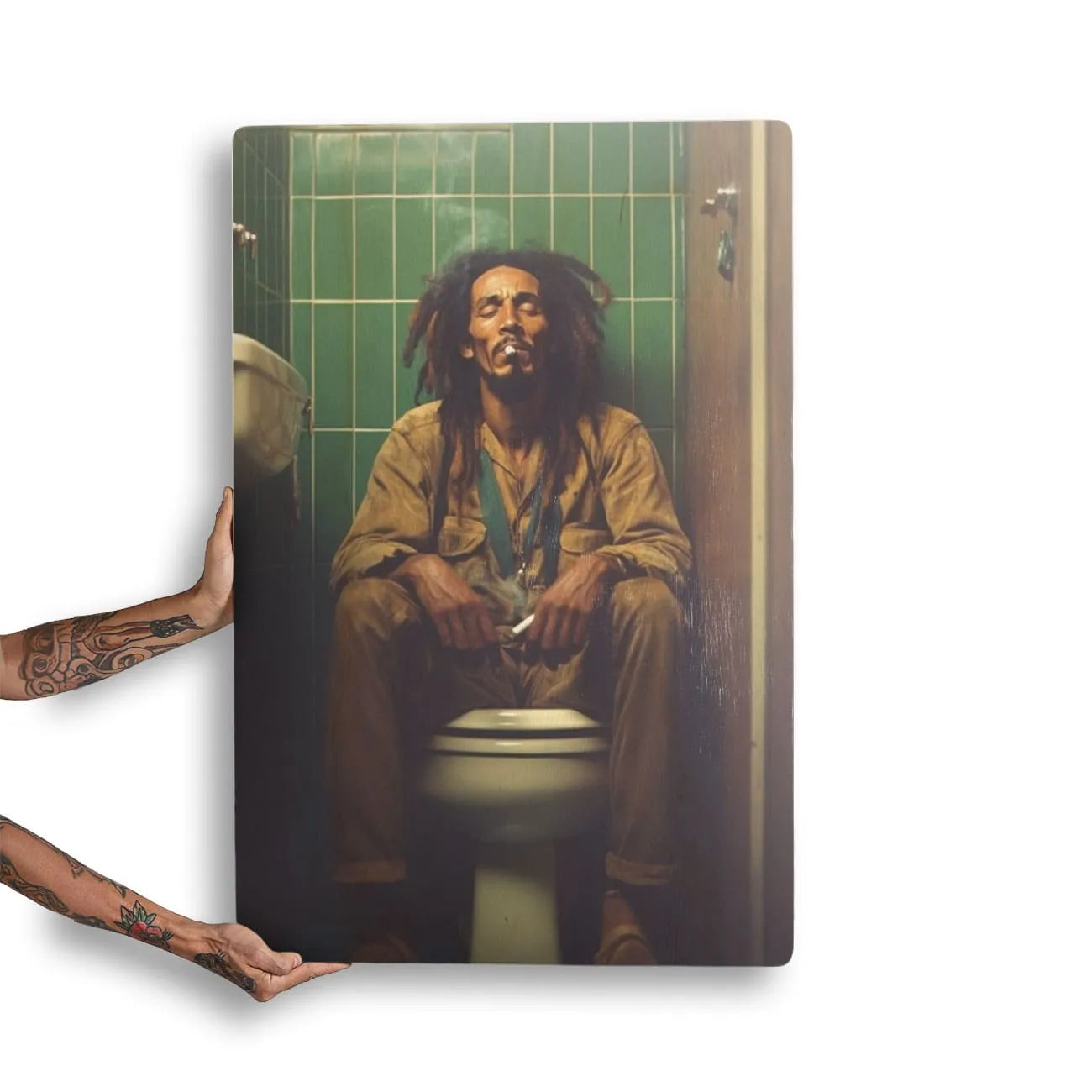 Quadro Decorativo  -Bob Marley no banheiro