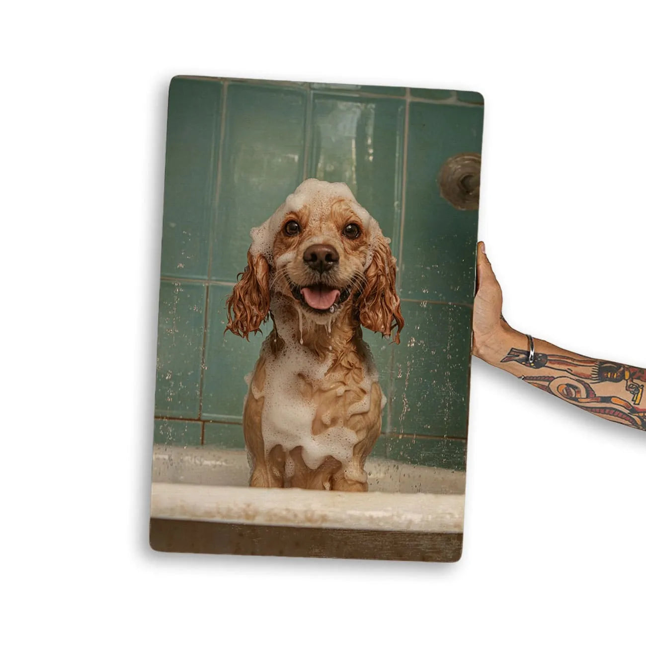 Quadro Decorativo  - Cocker no banho