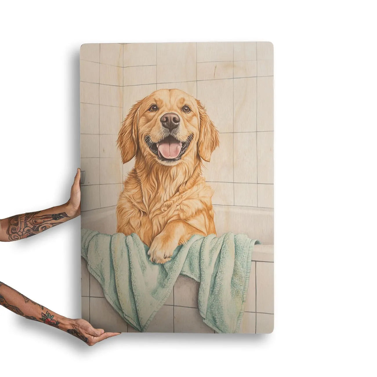 Quadro Decorativo  - Golden na banheira