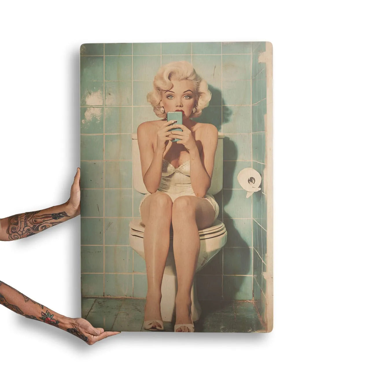 Quadro Decorativo  - Marilyn Monroe no Banheiro