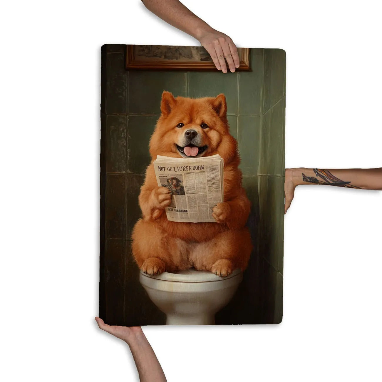 Quadro Decorativo  - Chow Chow Banheiro