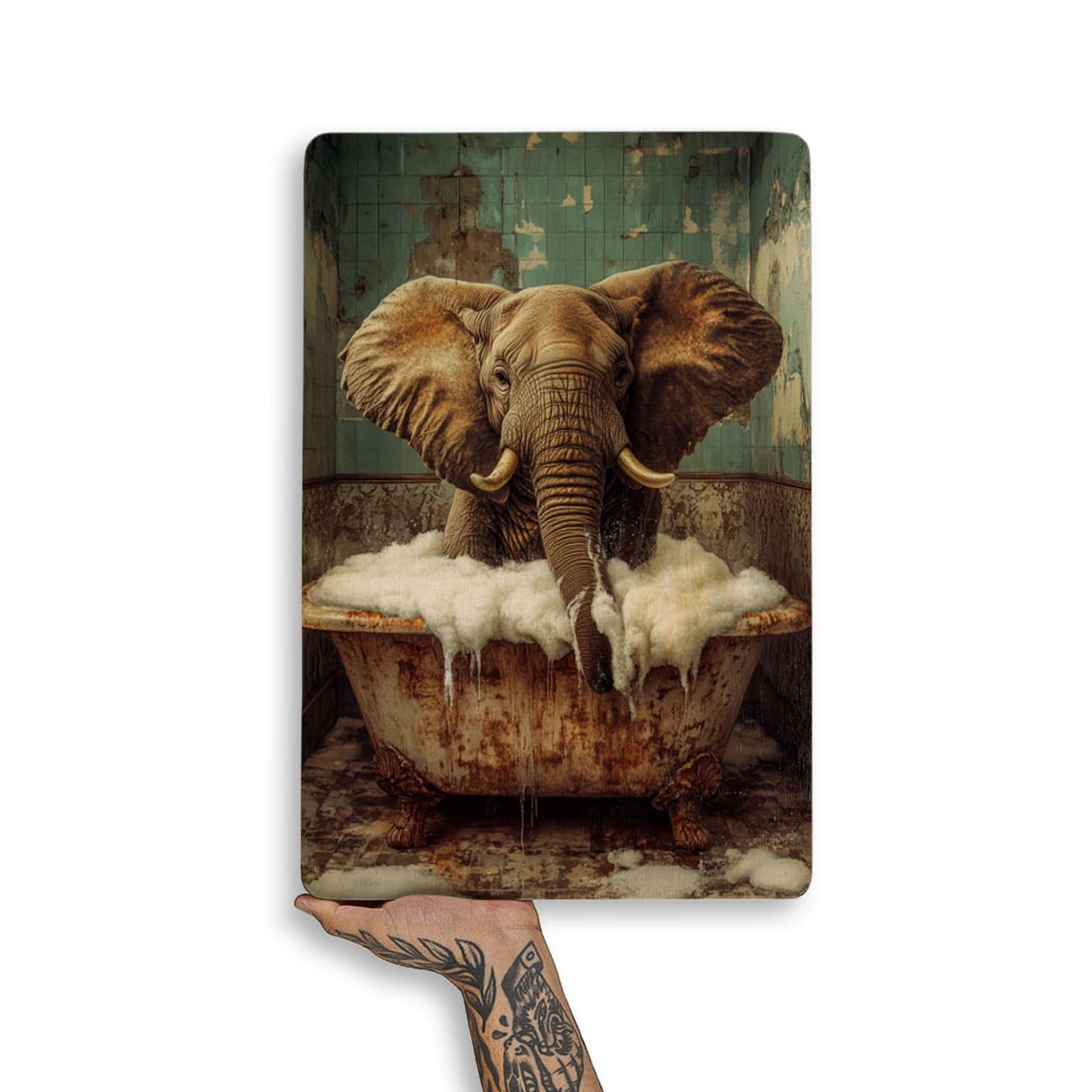 Quadro Decorativo  - Elefante na banheira