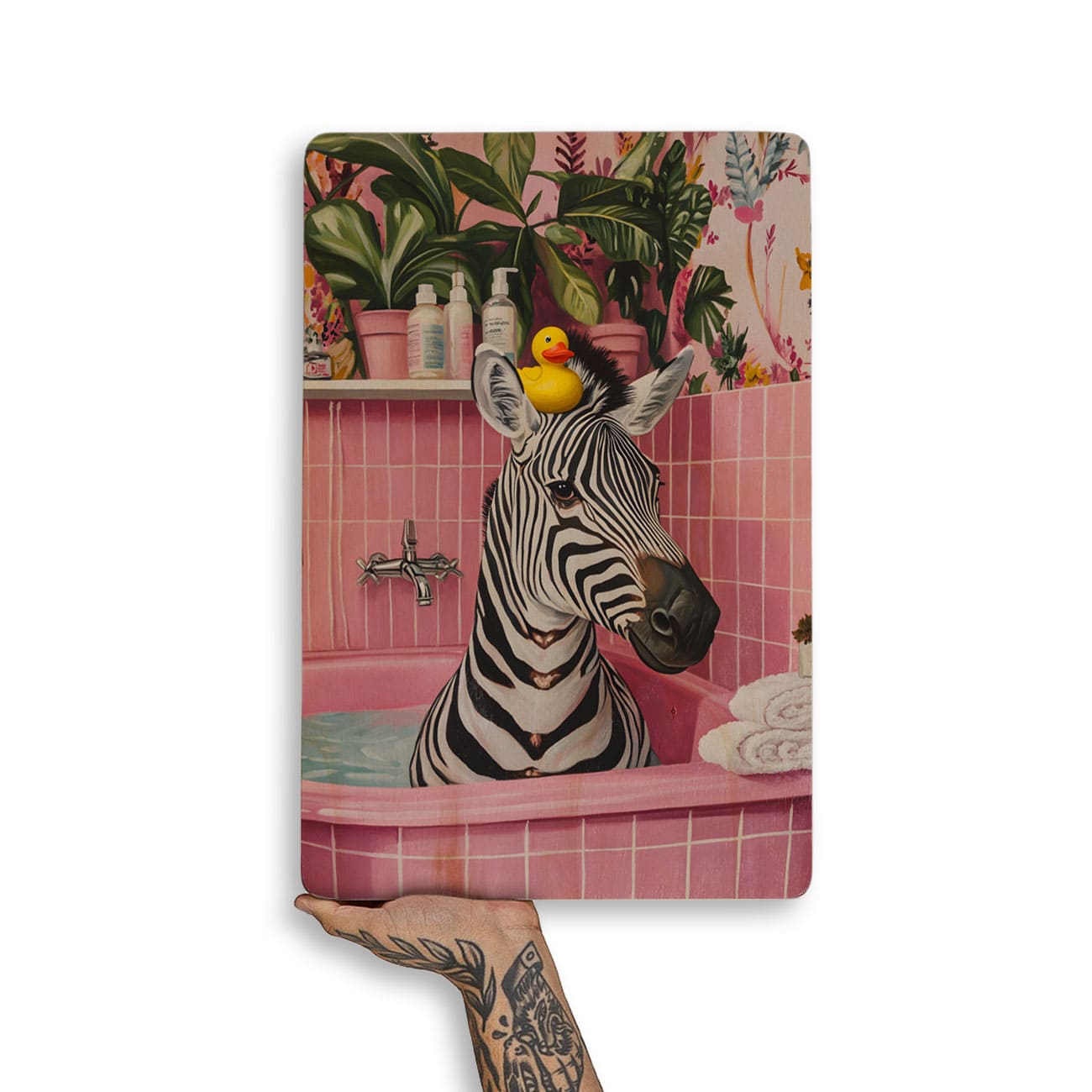 Quadro Decorativo  - Zebra na banheira