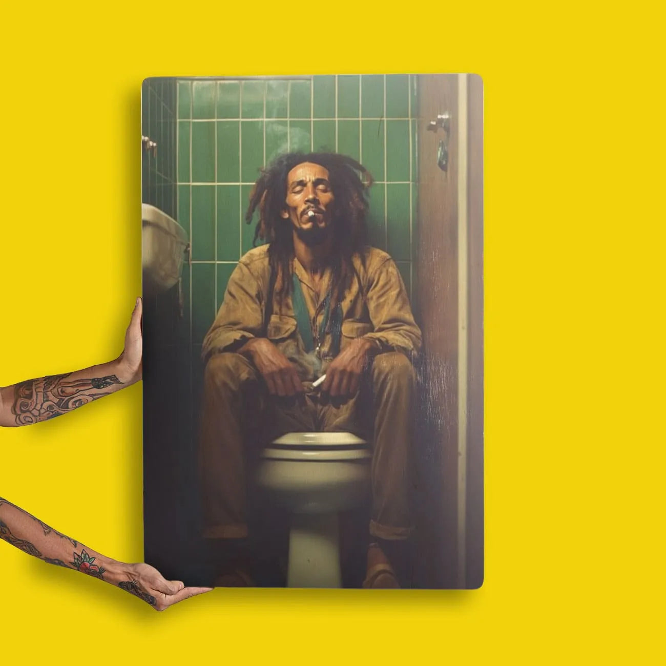 Quadro Decorativo  -Bob Marley no banheiro