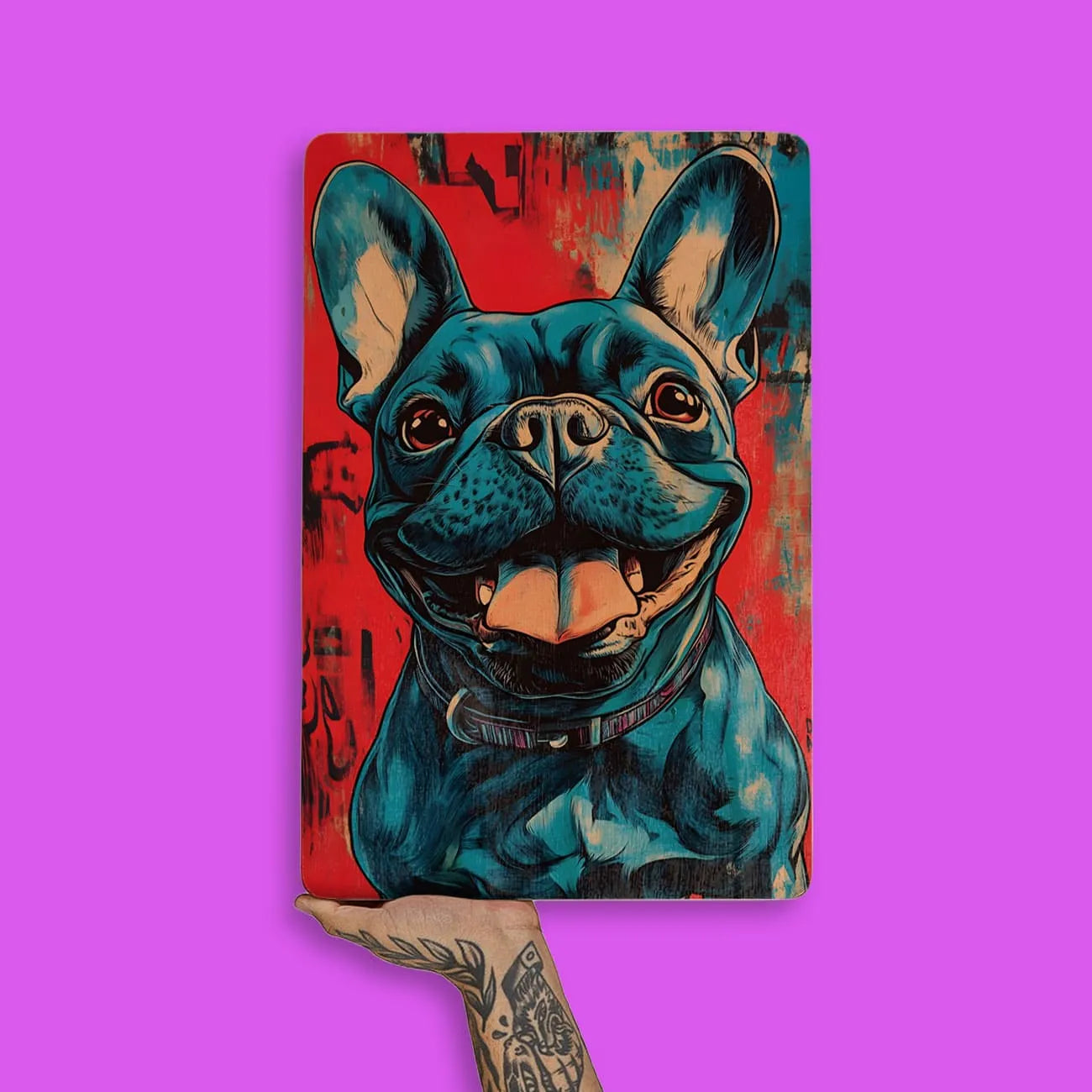 Quadro Decorativo  -  Bulldog Francês Color