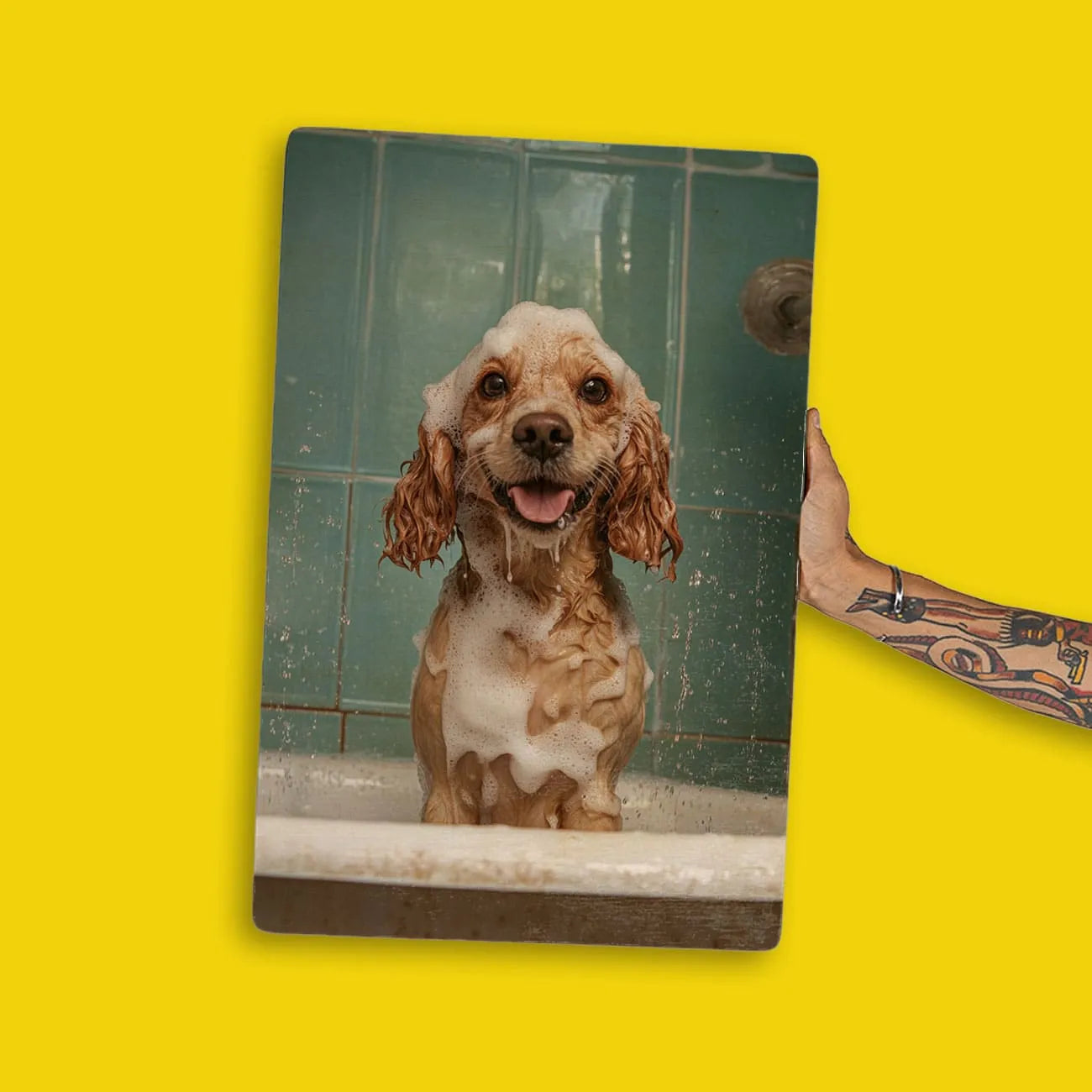 Quadro Decorativo  - Cocker no banho