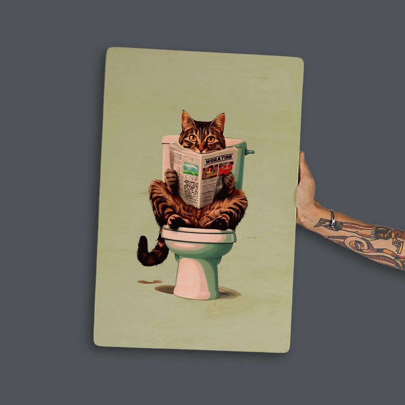 Quadro Decorativo  - Gato no vaso