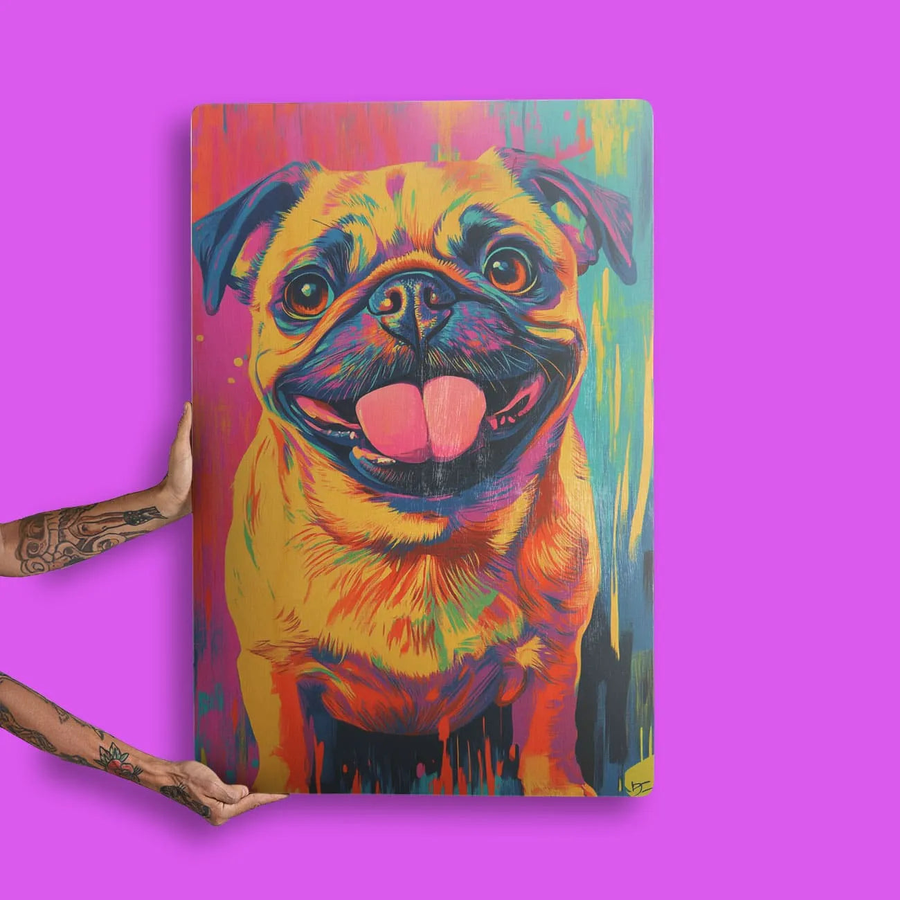 Quadro Decorativo  -  Pug Color