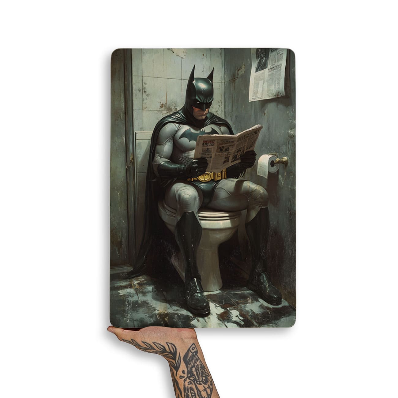 Quadro Decorativo  - Batman no Banheiro