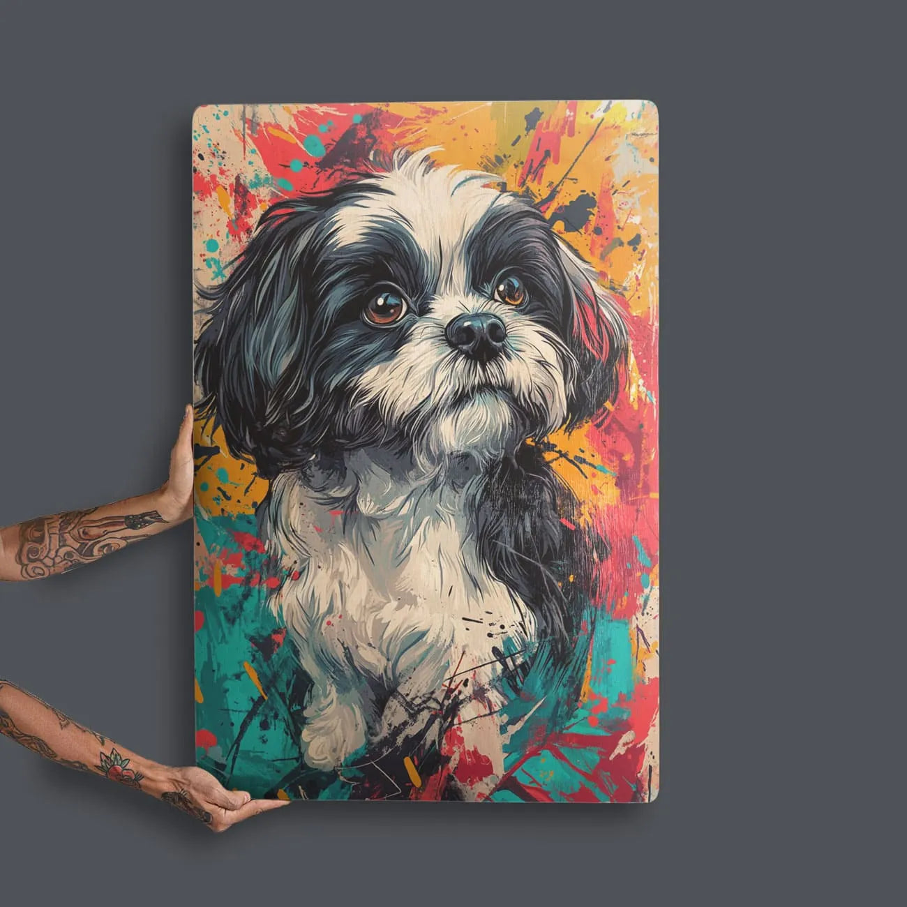 Quadro Decorativo  -   Shih Tzu Color