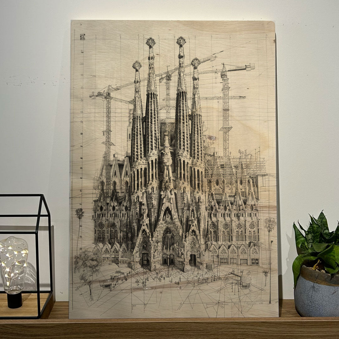 Quadro Decorativo - Sagrada Família Barcelona 50 x 33 cm - Muralist Decor