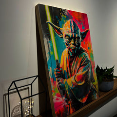 Quadro Decorativo - Colorfull Yoda 50 x 33 cm - Muralist Decor