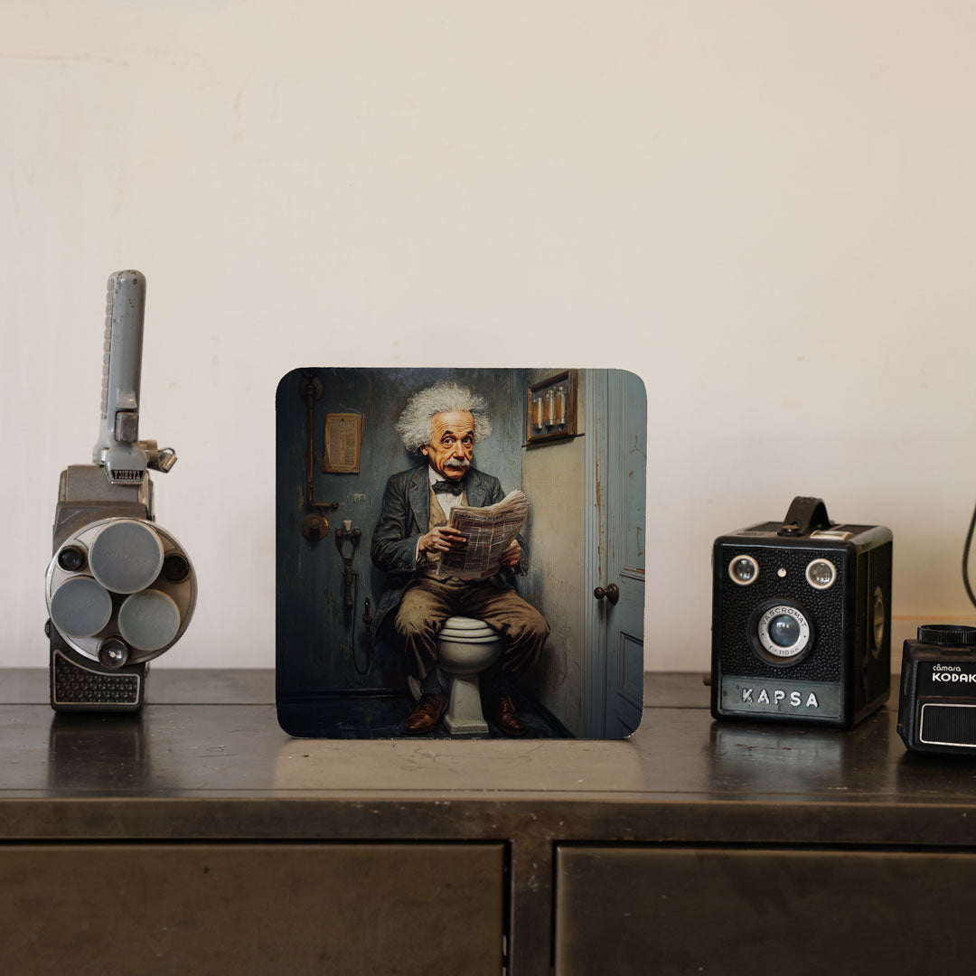Quadro Decorativo  - Albert Einstein no Banheiro