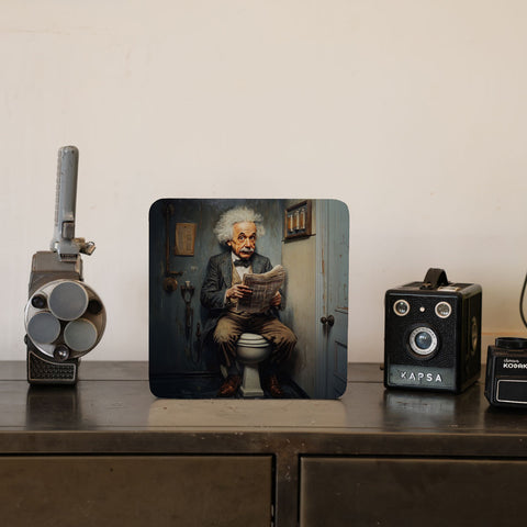 Quadro Decorativo  - Albert Einstein no Banheiro