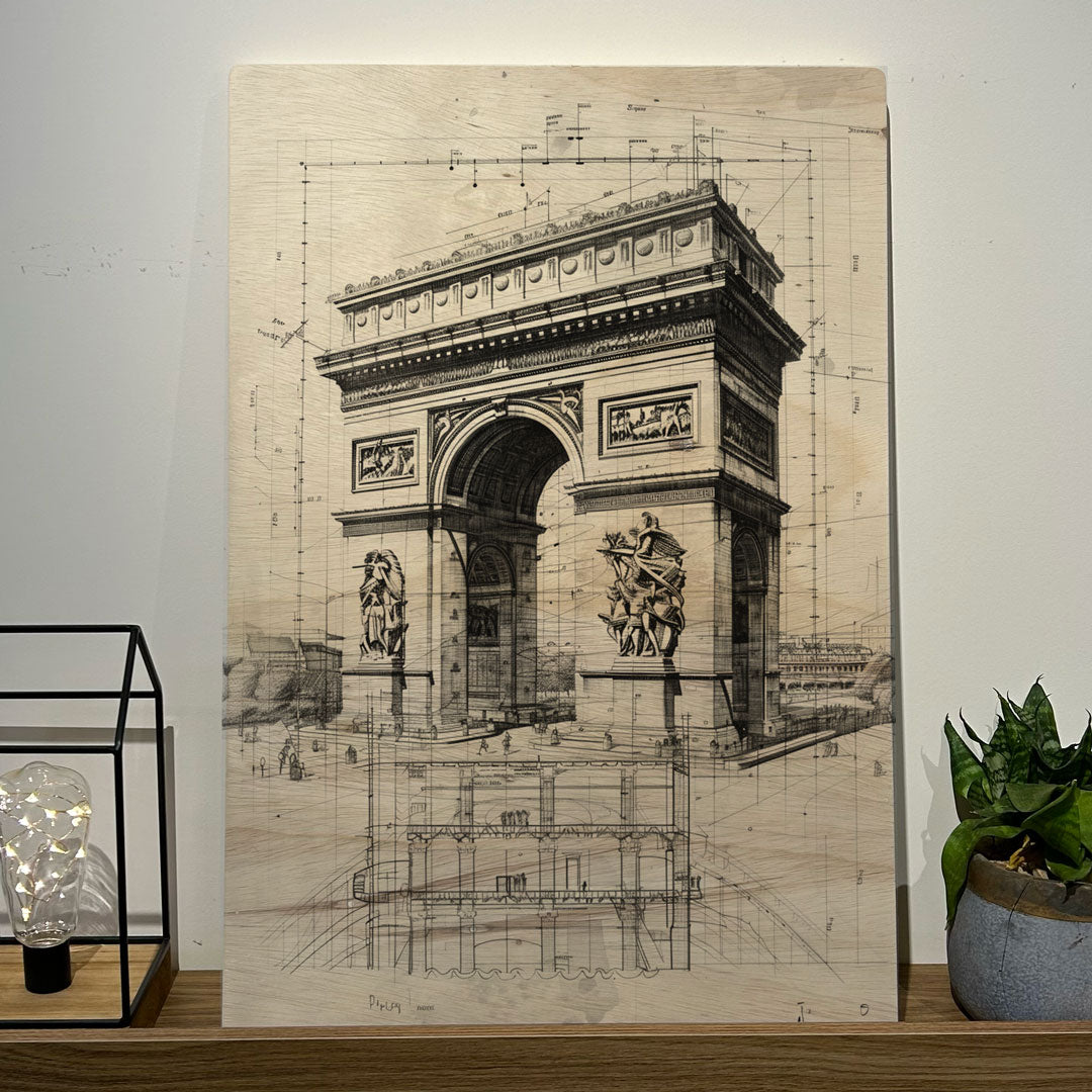 Quadro Decorativo - Arco Do Triunfo 50 x 33 cm - Muralist Decor