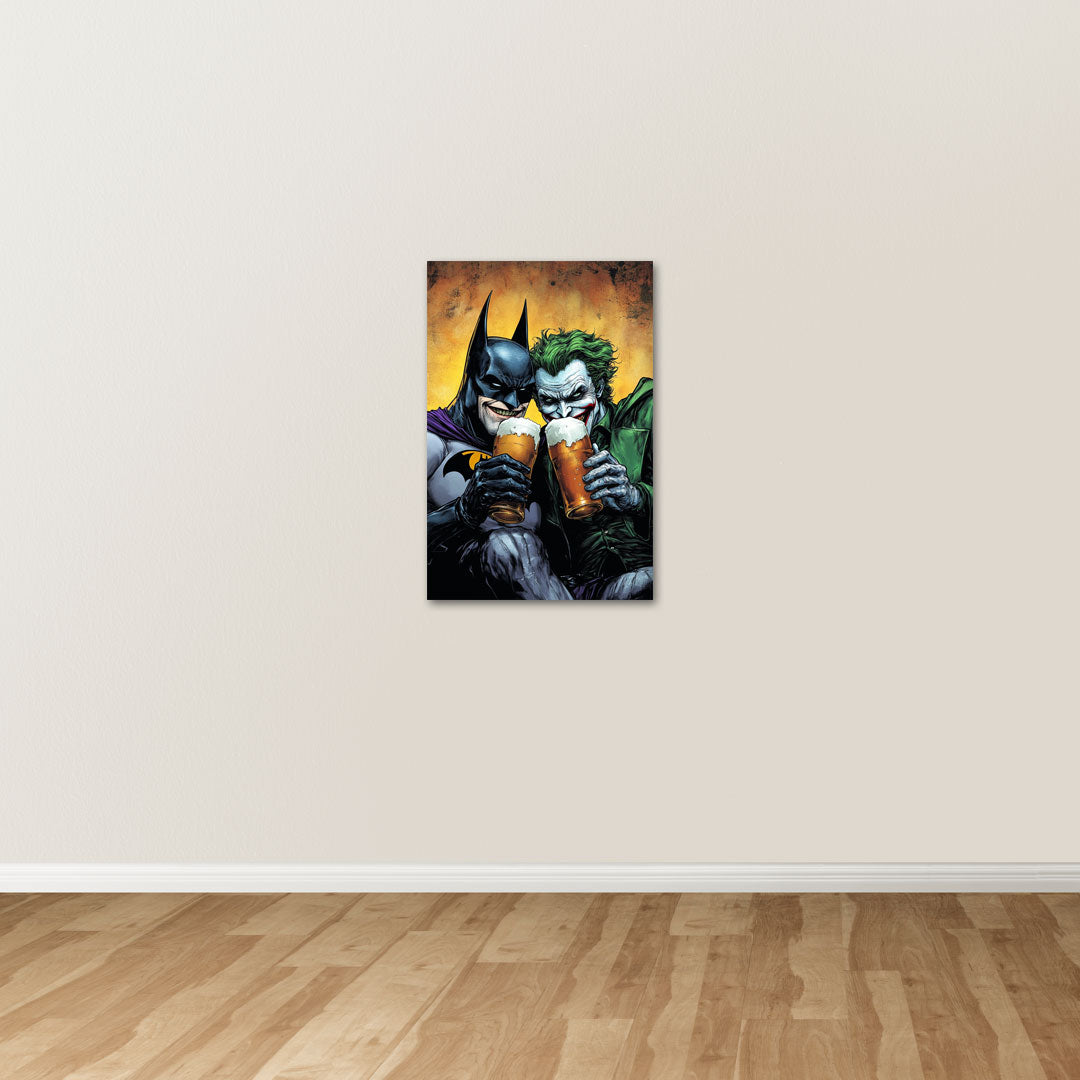 Placa Decorativa Batman e Coringa