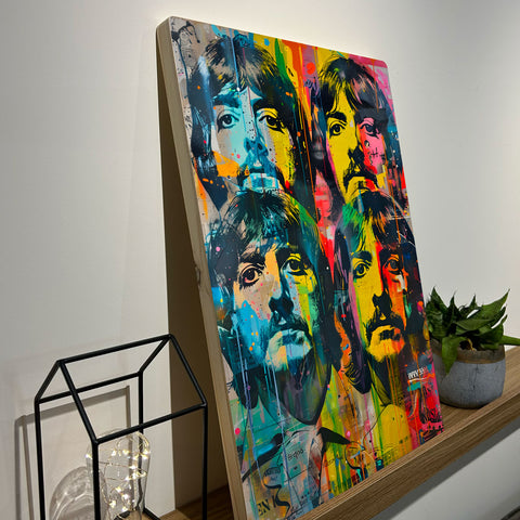 Quadro Decorativo - Colorfull Beatles Rosto