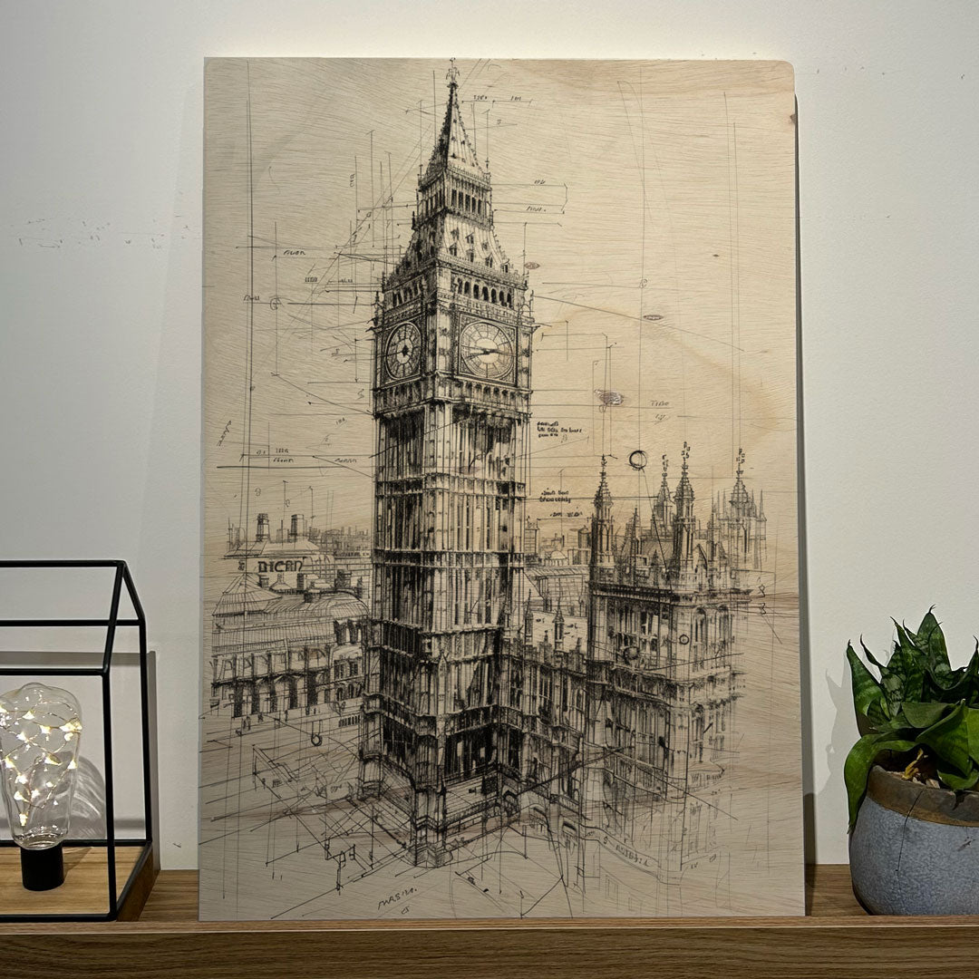 Quadro Decorativo - Big Ben 50 x 33 cm - Muralist Decor