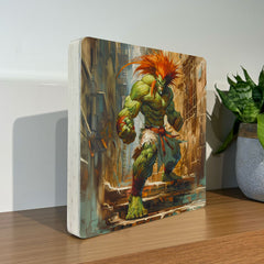 Quadro Decorativo - Blanka Street Fighter 20 x 20 cm - Muralist Decor