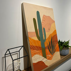 Quadro Decorativo - Boho Cactus 50 x 33 cm - Muralist Decor