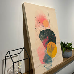 Quadro Decorativo - Boho Fine Lines Rosa 50 x 33 cm - Muralist Decor