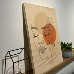 Quadro Decorativo - Boho Faces 50 x 33 cm - Muralist Decor