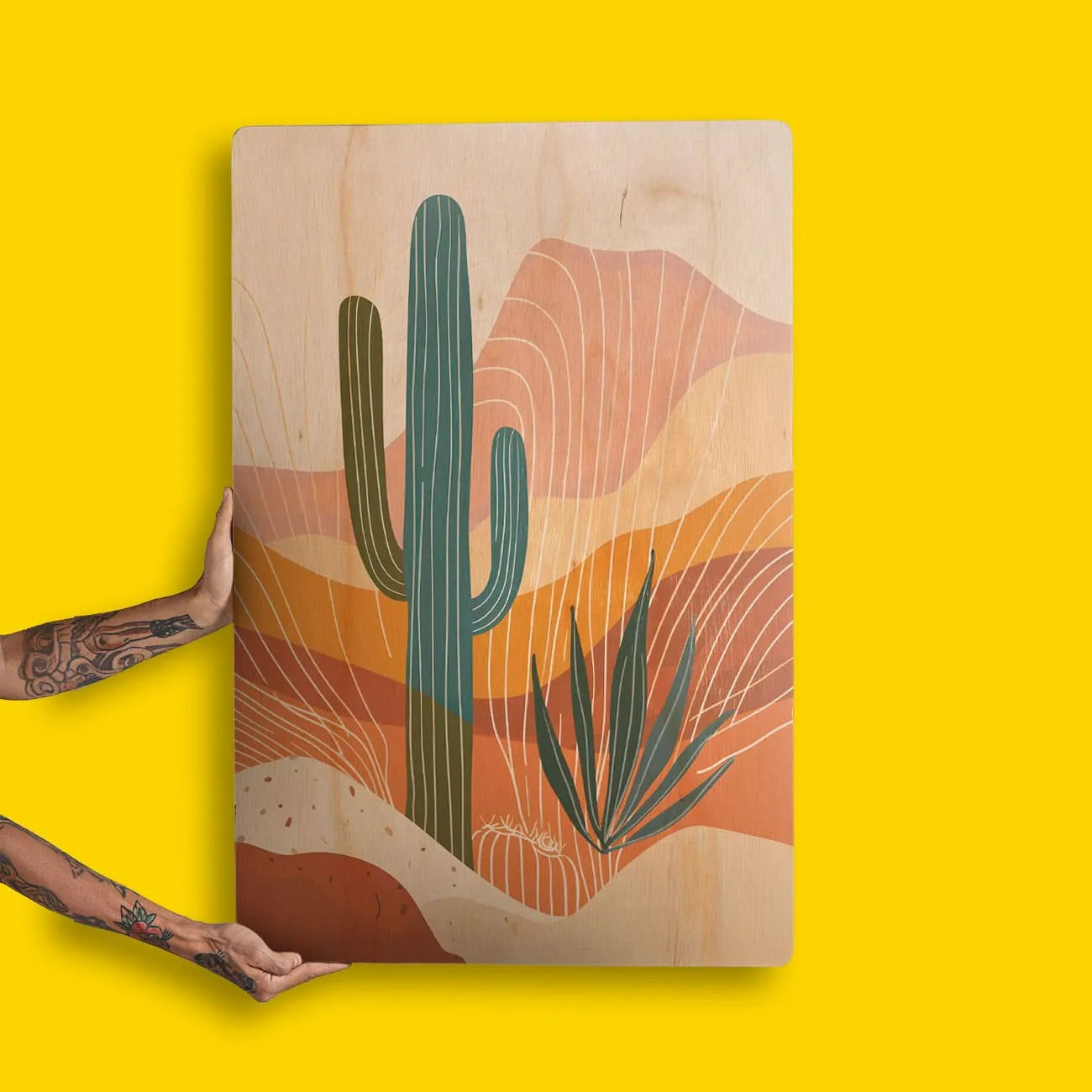 Quadro Decorativo -  Boho Cactus