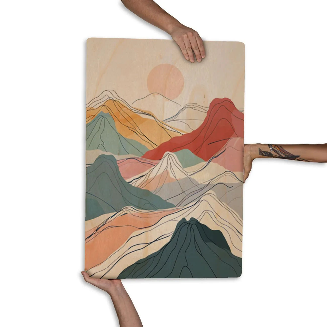 Quadro Decorativo -  Boho Montanhas
