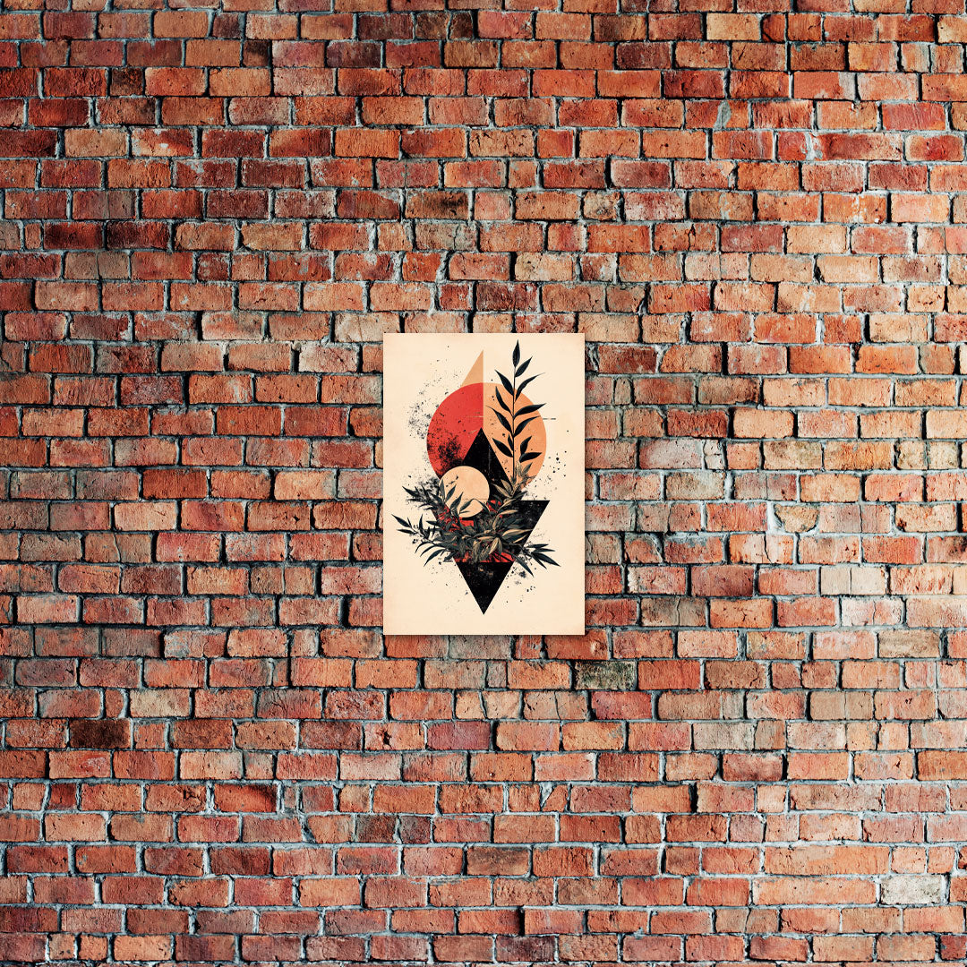 Placa Decorativa Folhas Abstratas