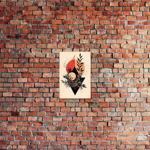 Placa Decorativa Folhas Abstratas
