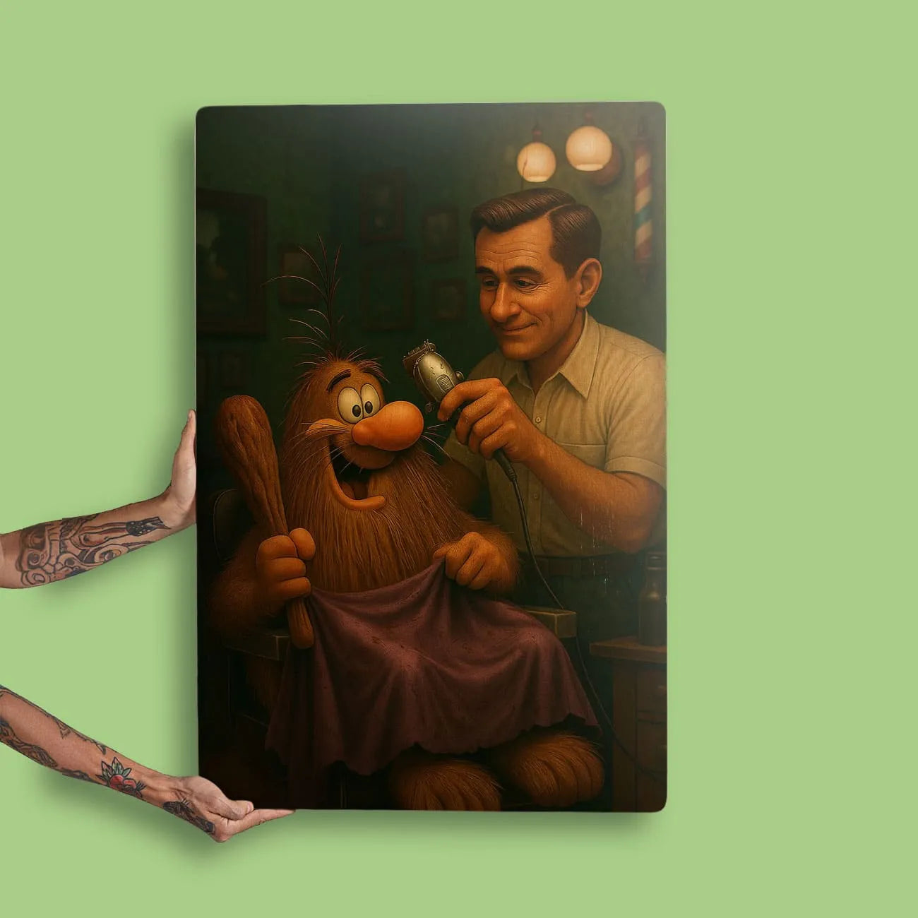 Quadro Decorativo Barbearia - Capitão Caverna