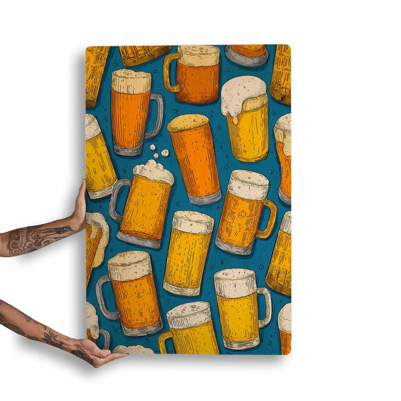 Quadro Decorativo Bares/Pub - Cerveja Pattern