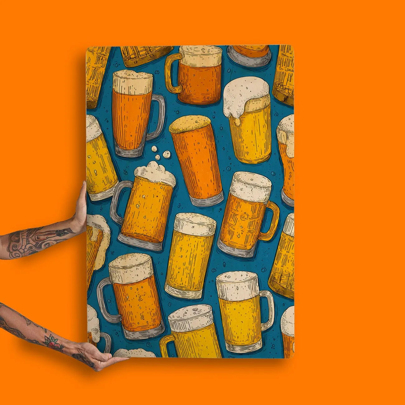 Quadro Decorativo Bares/Pub - Cerveja Pattern