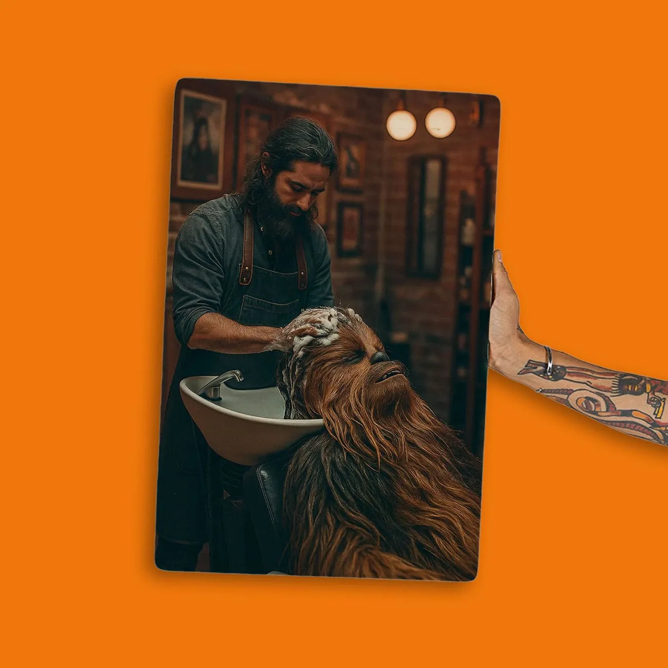 Quadro Decorativo Barbearia - Chewbacca