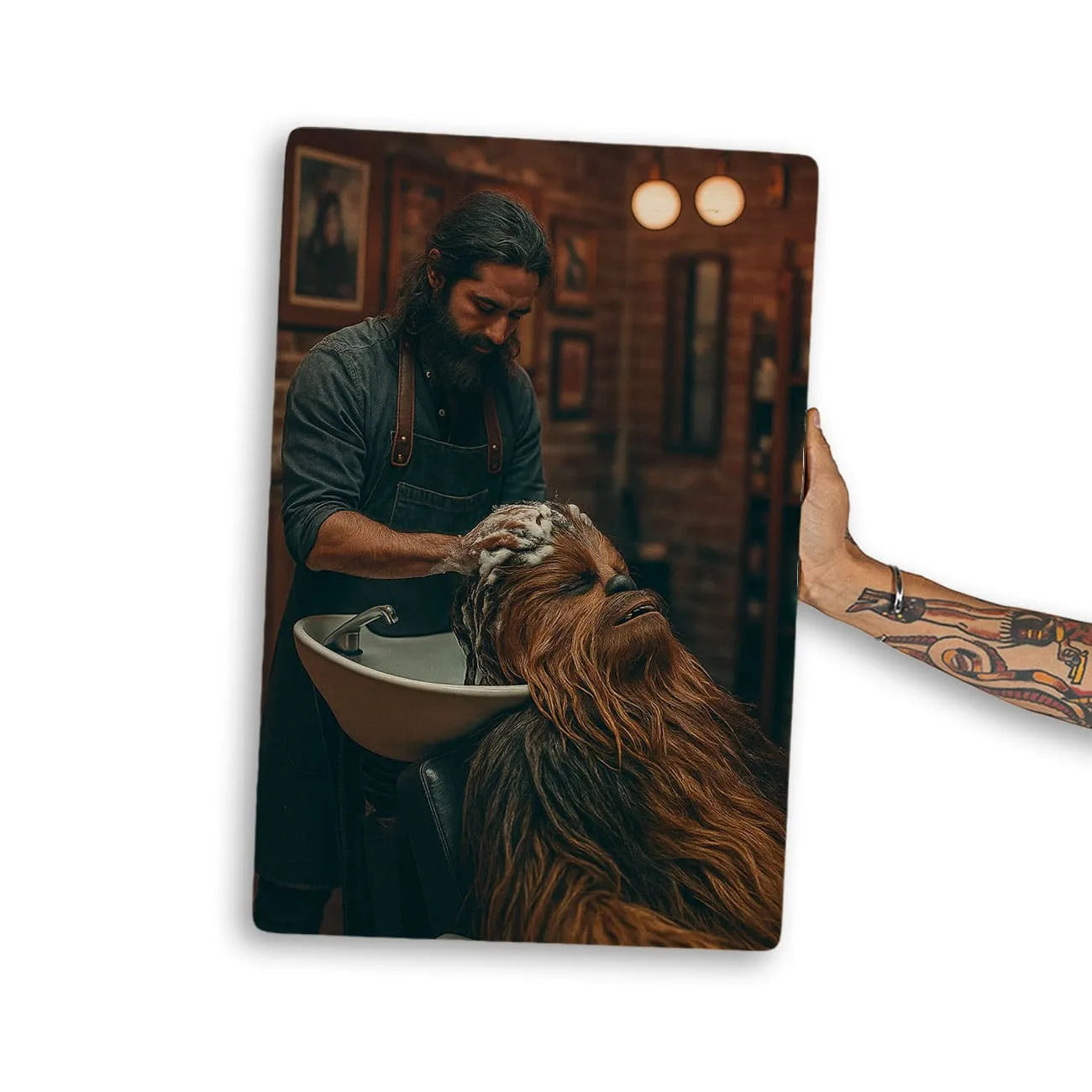 Quadro Decorativo Barbearia - Chewbacca