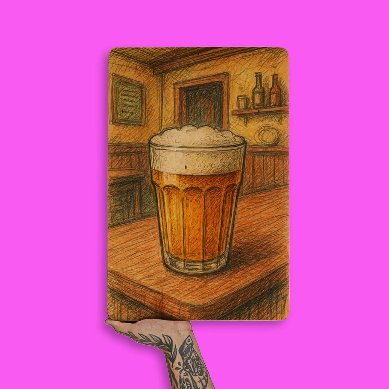 Quadro Decorativo Bares/Pub - Copo de cerveja