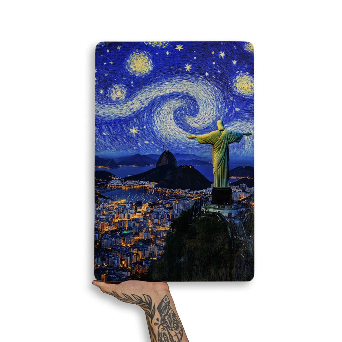 Quadro Decorativo -  Cristo Redentor Pintura - Rio de Janeiro