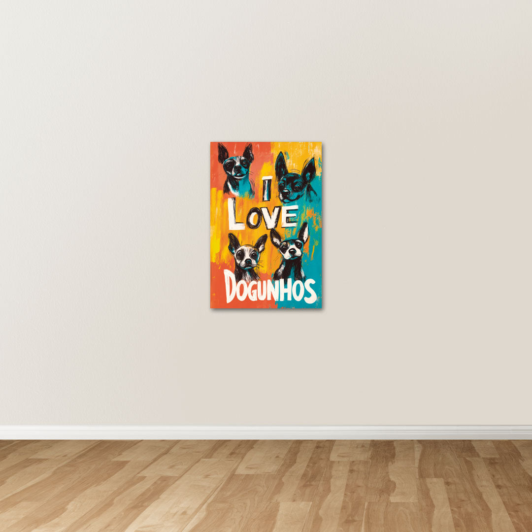 Placa Decorativa I Love Doguinhos