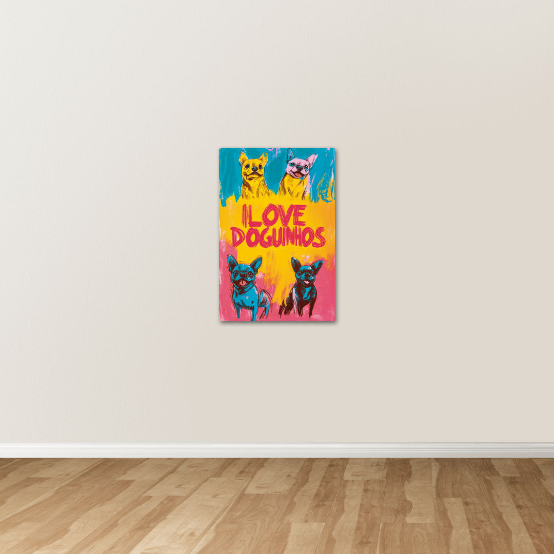 Placa Decorativa Love Doguinhos
