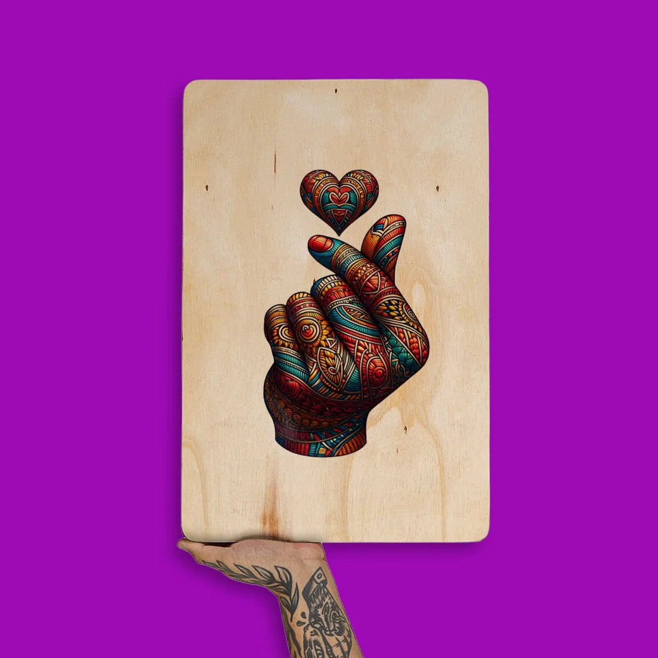 Quadro Decorativo - Mão Coração Dorama