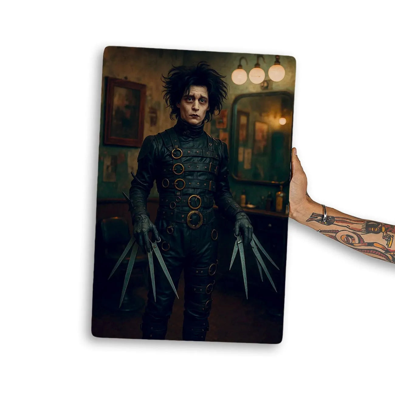 Quadro Decorativo Barbearia - Edward Mãos de tesoura