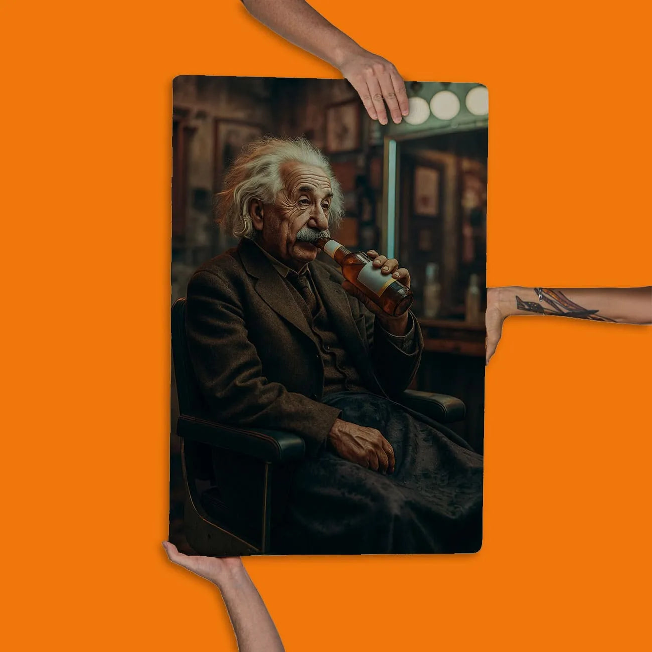 Quadro Decorativo Barbearia - Einstein