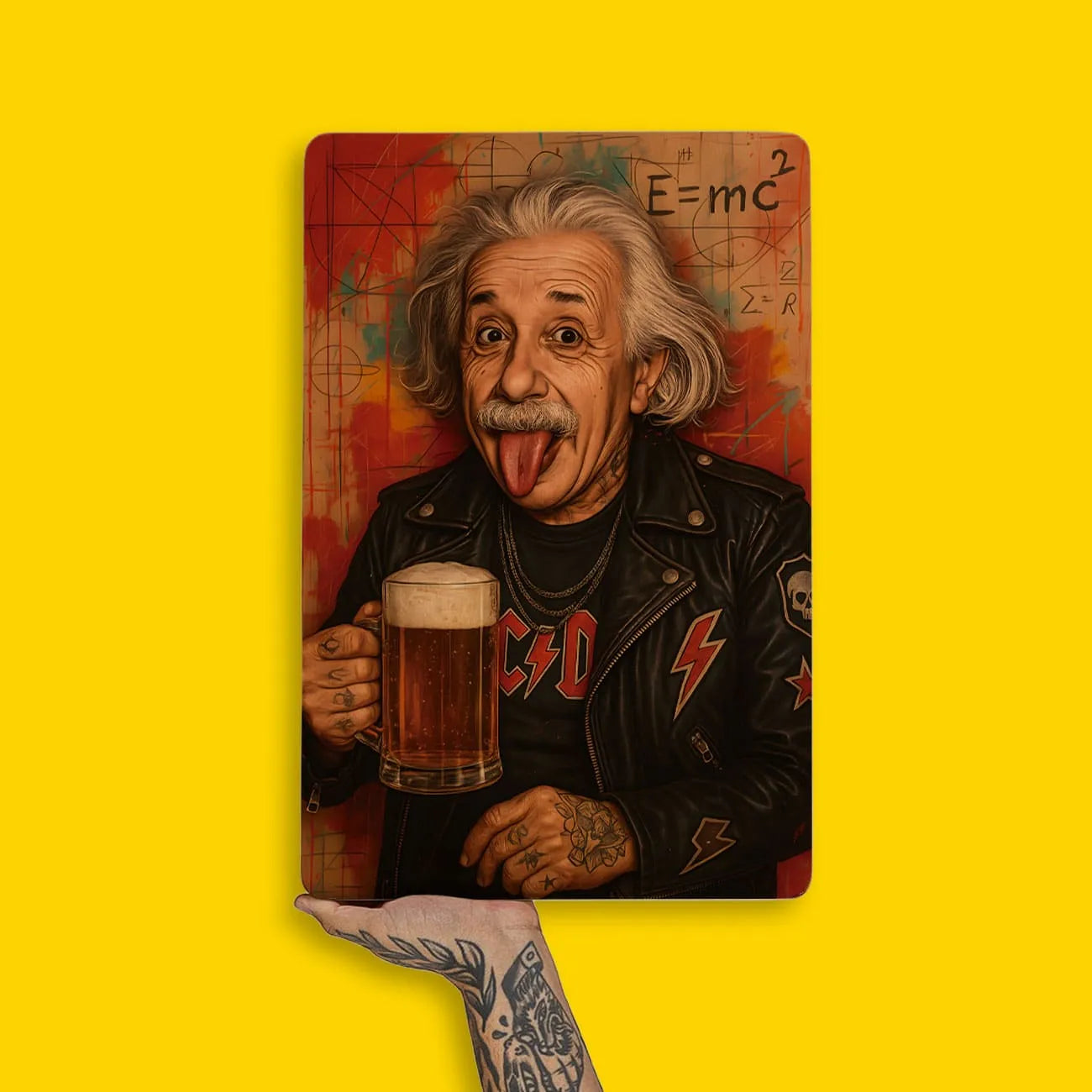 Quadro Decorativo Bares/Pub - Einstein ACDC