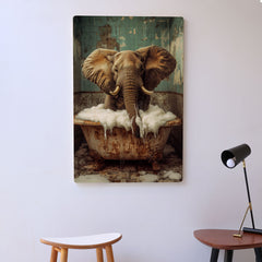 Quadro Decorativo  - Elefante na banheira
