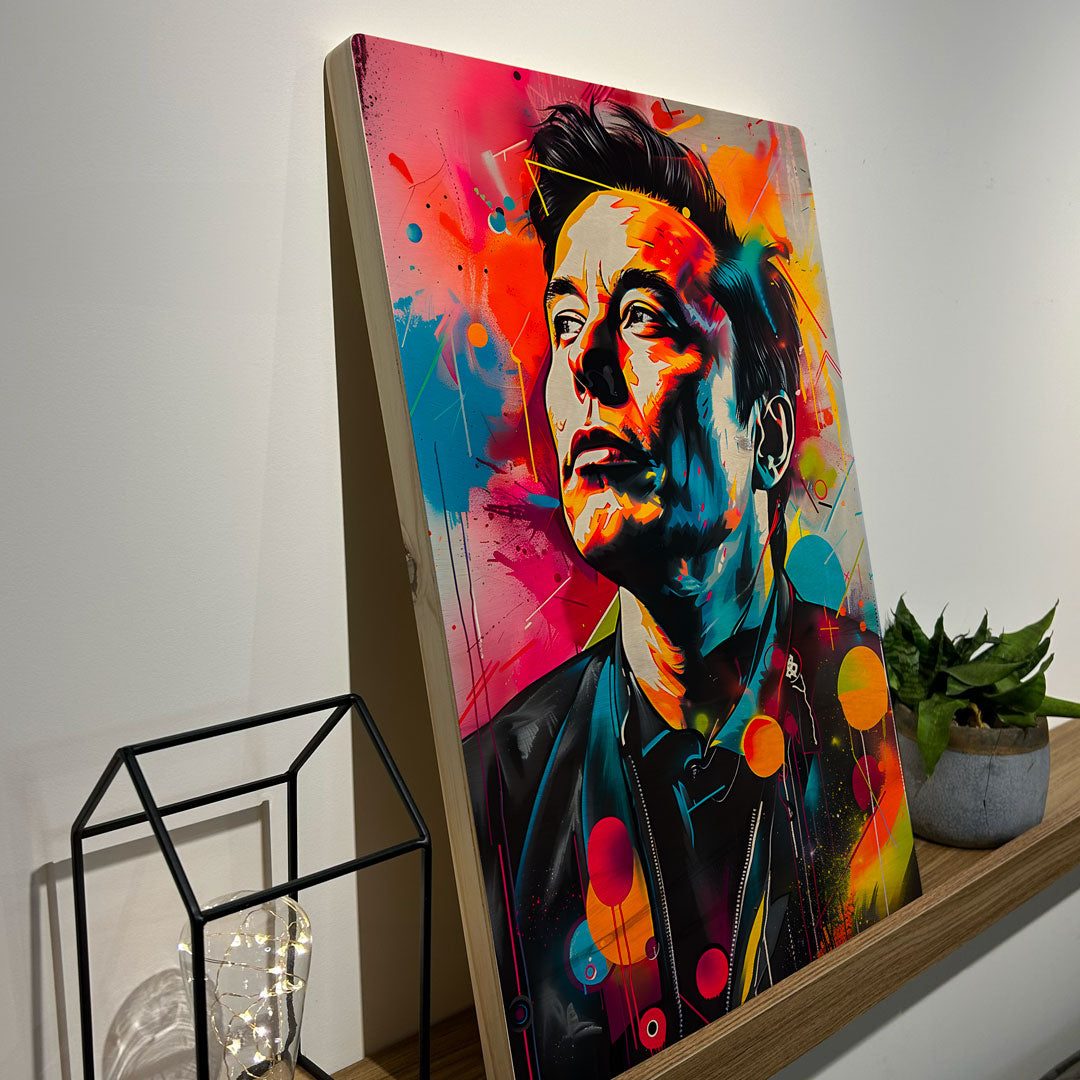 Quadro Decorativo - Colorfull Elon Musk