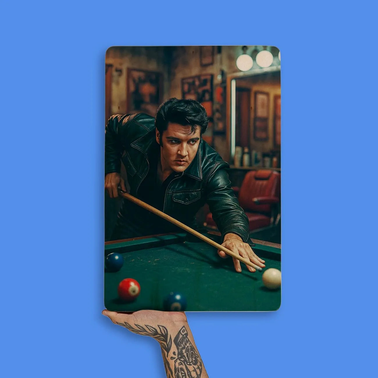 Quadro Decorativo Barbearia - Elvis Presley