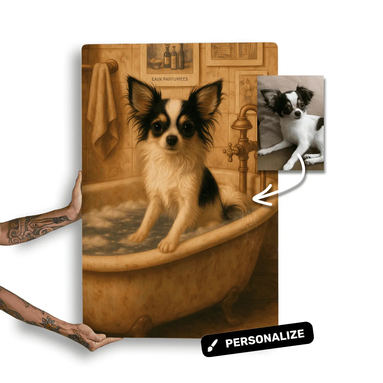 Quadro Personalizado - Seu Pet no Banheiro