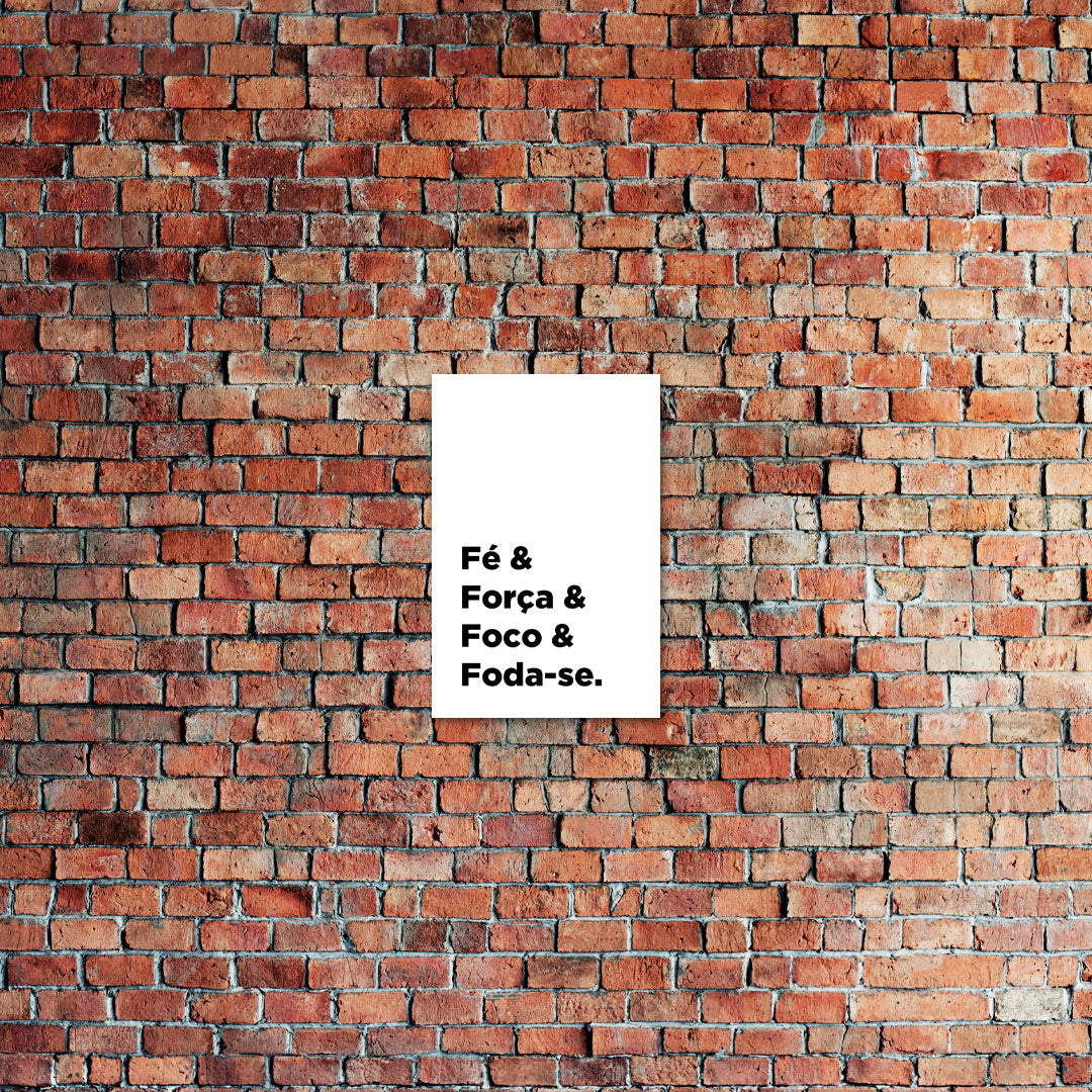 Placa Decorativa Fé & Força