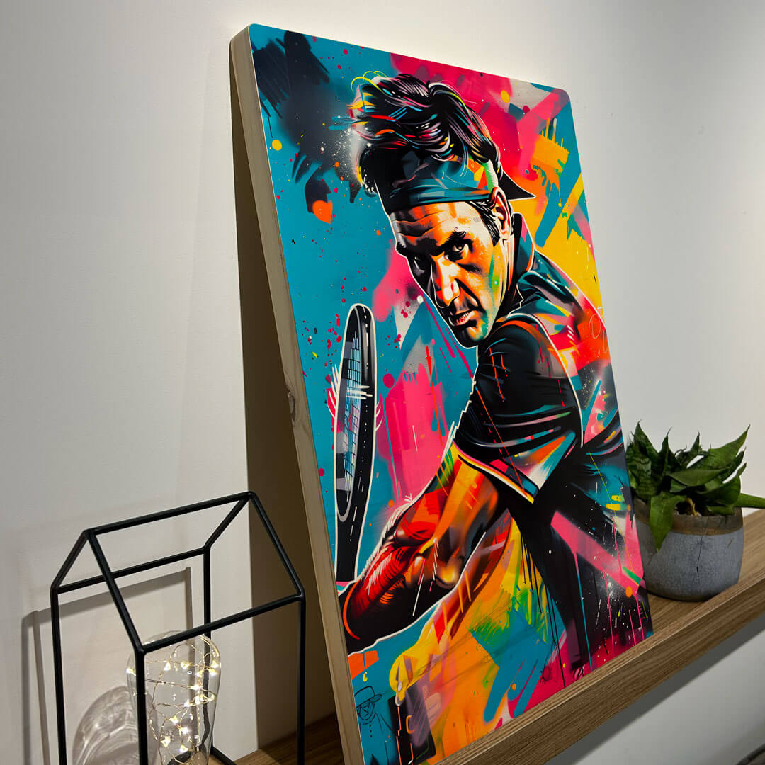 Quadro Decorativo - Colorfull Roger Federer