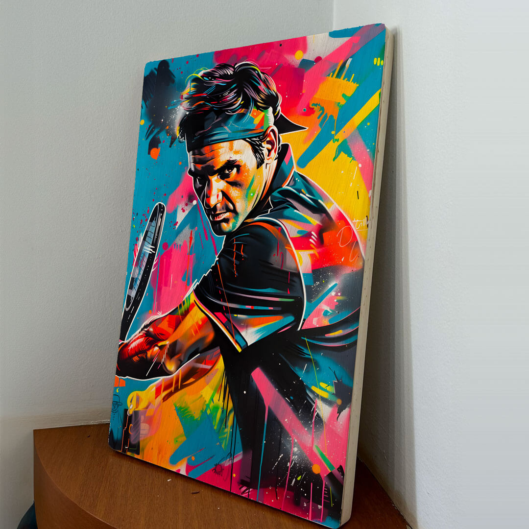 Quadro Decorativo - Colorfull Roger Federer